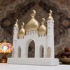 Ramadans Eid Home Decorations Gold and White Mosque Tower Islamic Eid Mubarak Decors Table Ornament Gift for Women Men
