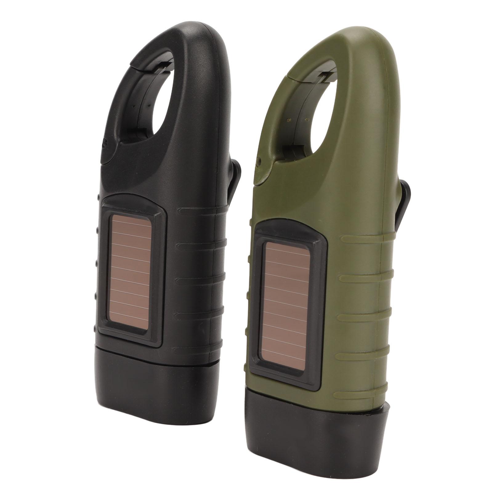 

2 шт. фонарика с ручным приводом на солнечных батареях, перезаряжаемые светодиодные фонари для выживания в чрезвычайных ситуациях