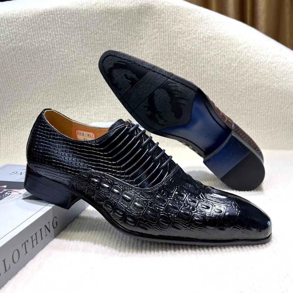 Men's Brown Genuine Leather Dress Shoes Designer Luxury Italian Brand Double Buckle Monk Strap Formal Office Wedding Footwear