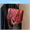French Vintage Simple Square Bag 2023 Autumn Winter High-end Sense Diamond Grid Shoulder Bag