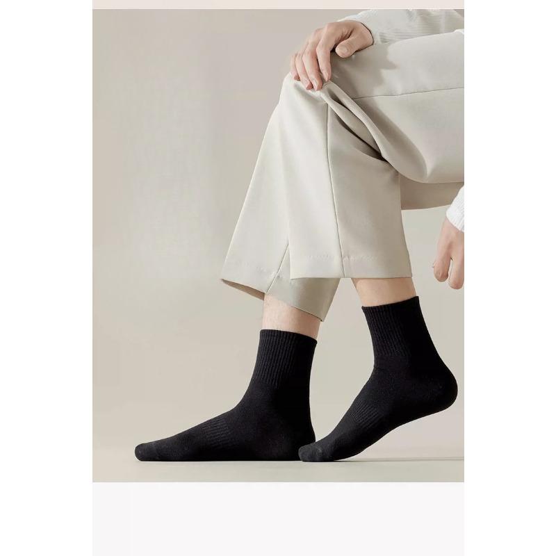 Pure Cotton Men's Spring and Summer Sweat-absorbing, Odor-proof and Breathable Cotton Autumn Socks, All-cotton Men's Socks