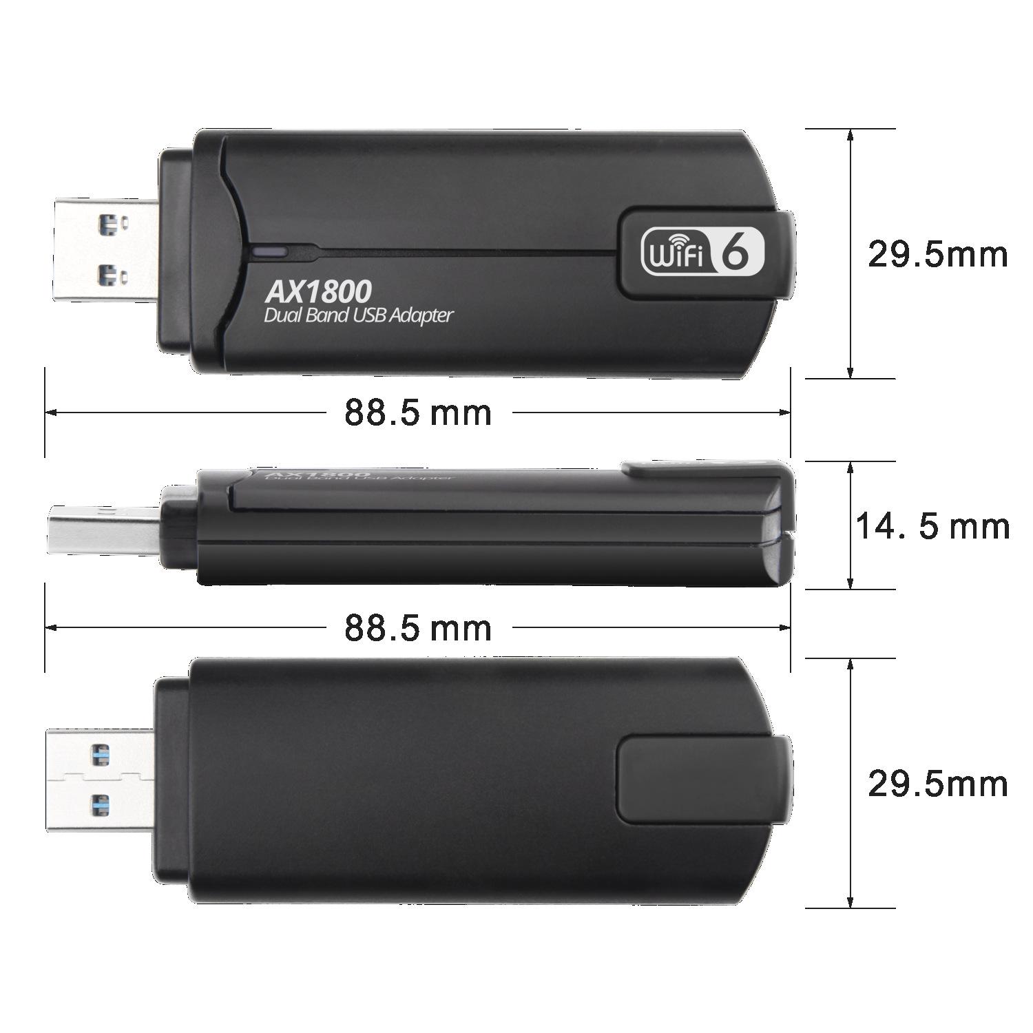 

WiFi6 USB 3.0 Дводіапазонний Бездротовий Мережевий Адаптер