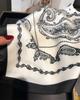 Luxury Paisley Printed Bandana Scarf Lightweight Soft Satin Stylish Versatile Neck Scarf For Women Hairbands Headscarf
