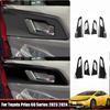 LHD RHD For Toyota Prius 60 Series  2024  ABS Carbon Fiber Black Car Inner Door Handle Bowl Panle Cover Sticker Accessories
