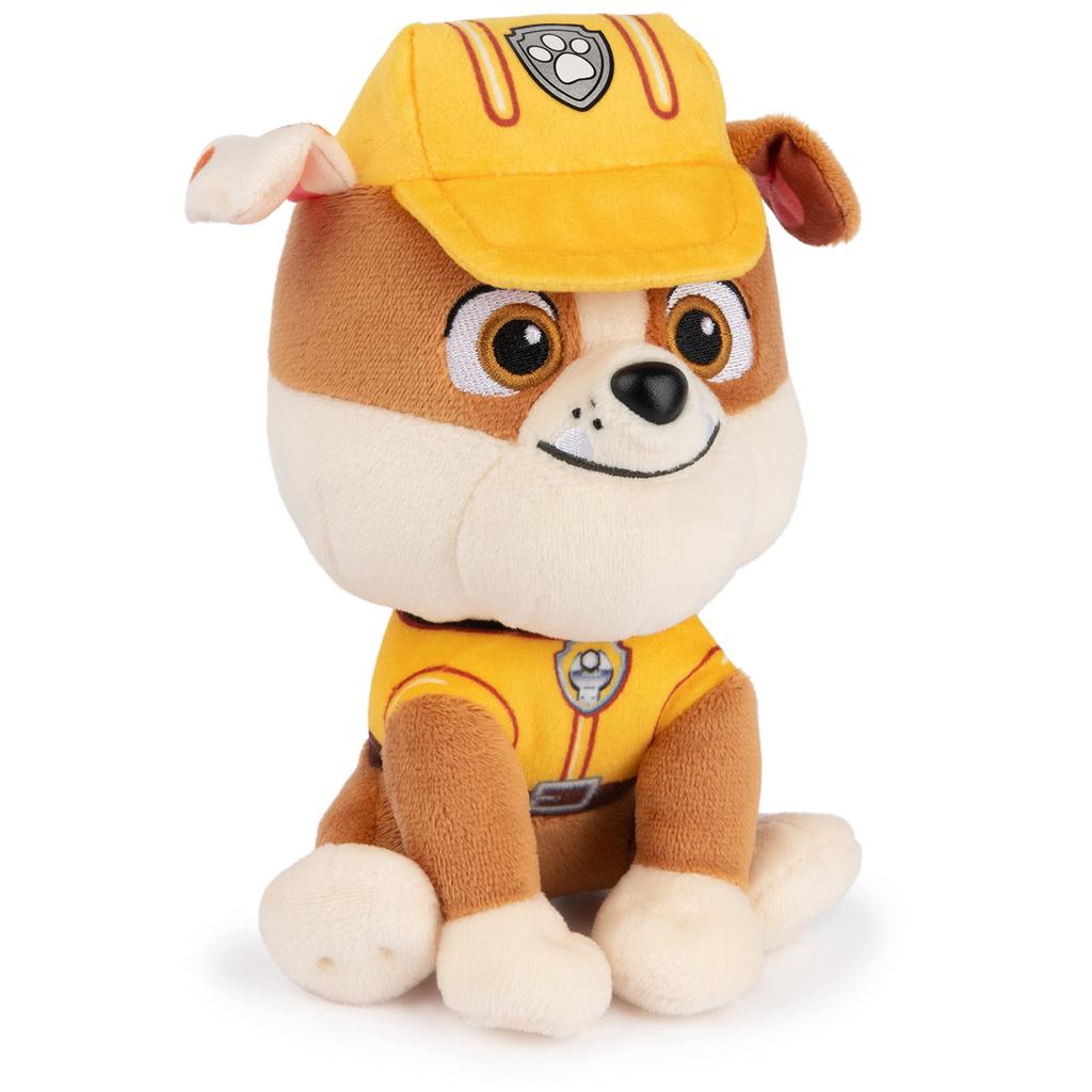 Official PAW Patrol Rubble In Signature Construction Uniform Plush Stuffed Animal for Ages 1 and May Toy, Up, 6" (Styles Vary)