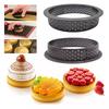 1pcs Perforated Plastic Tart Ring Circle DIY French Fruit Mousse Cake Dessert Molds Cutter For Kitchen Pastry Decorating Tool