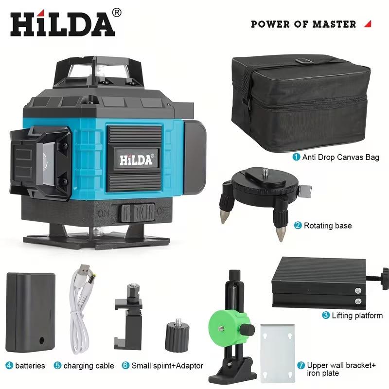 

Green 16-Line Laser Level with Remote Control and Automatic Leveling