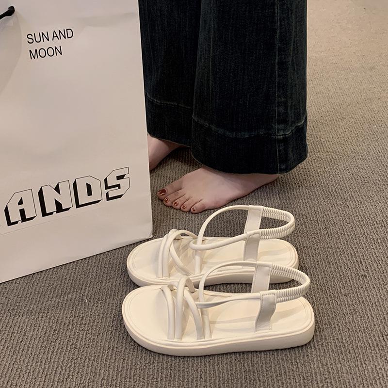 

Sandals summer sandals 2025 women s flat-bottomed versatile new shoes casual beach non-slip 40 чорний