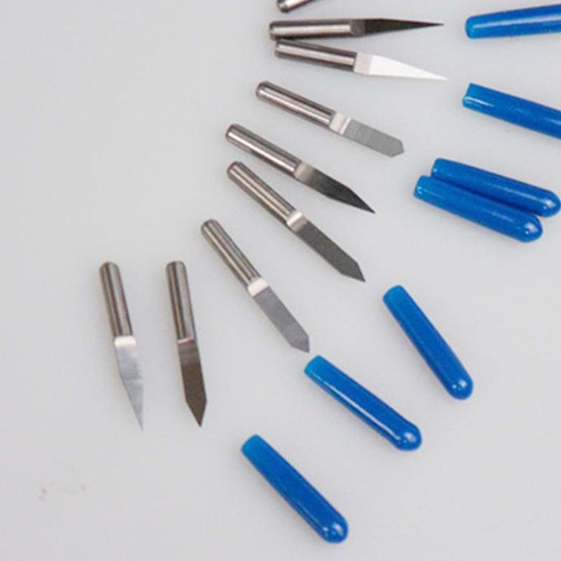 10pcs TungstenSteel Engraving Tools Bits 0.1mm Tip 1/8" Shank for Woodworking SharpCutting Router RotaryTool