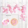Artificial Sakura Flowers Vine Hanging Fake Floral Garland Home Garden Wedding Arch Party Cherry Blossom Wall Decor Arrangement