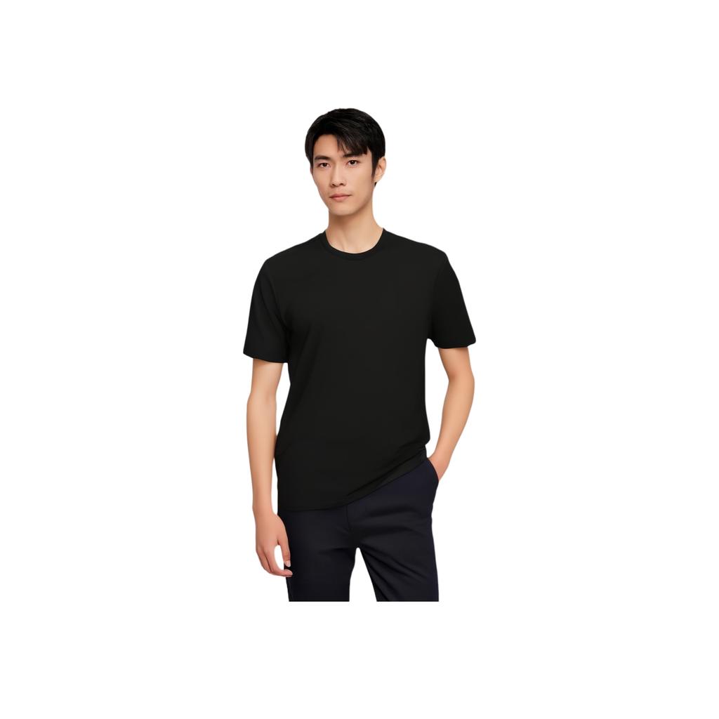 Fila Lifestyle Breathable Stretchy Casual Daily Commuting Versatile Minimalist Regular Knit Short Sleeve T-Shirt Men Tops Black F11M522117FBK