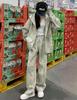 Women's Tie-Dye Athletic Suit: Spring/Autumn Korean Style, Loose Slim Fit, Hooded Sweatshirt & Sweatpants, Casual Two-Piece Set.