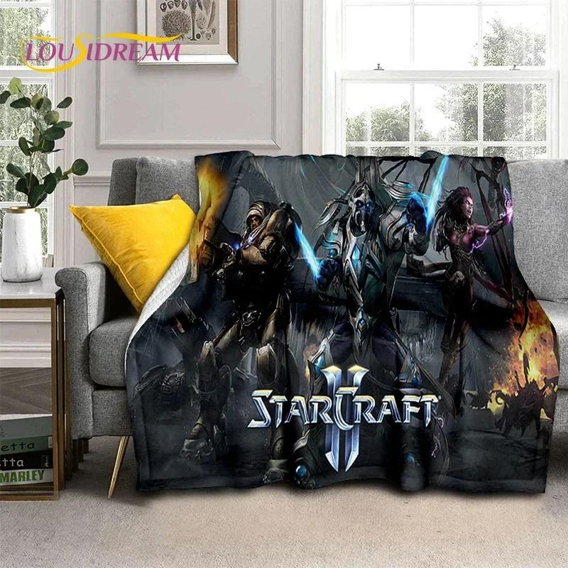3D StarCraft Classic Game Gamer Blanket,Soft Throw Blanket for Home Bedroom Bed Sofa Picnic Travel Office Rest Cover Blanket Kid