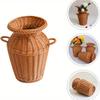 1An Imitation Rattan Vase Tall Cane Flower Vase Vine Flower Pot Rattan Woven Vase Rattan Woven Vase Floor Vase Vase