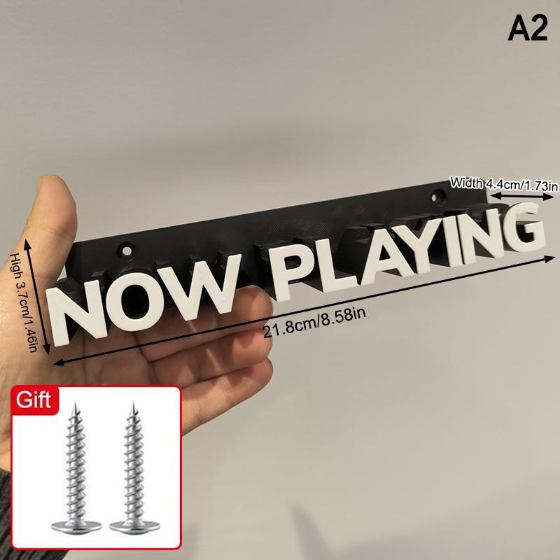 Nástěnný stojan na vinylové desky „Now Playing“ Plastový stojan na alba Vhodný pro, Kancelář a obchod s deskami - Úspora místa