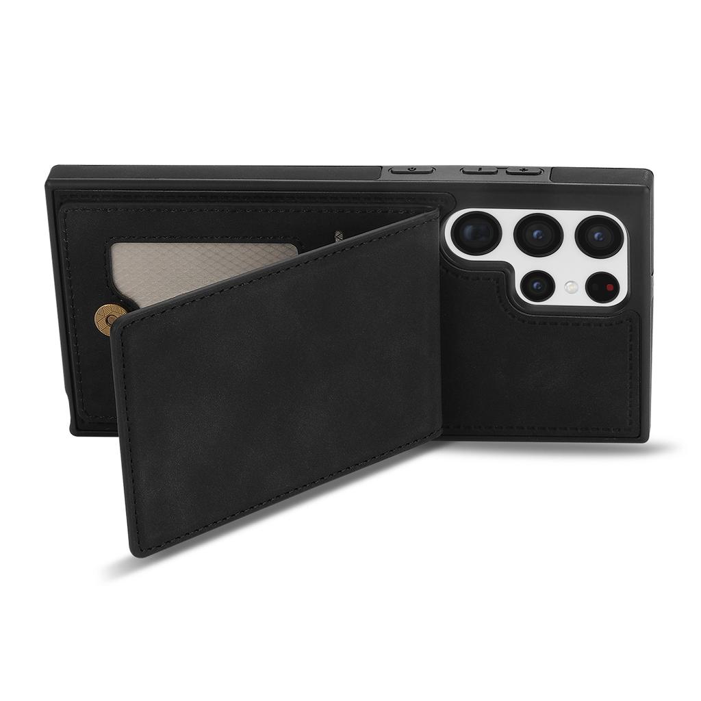 For Samsung Galaxy S25 Ultra Case RFID Blocking Card Slots TPU+PU Leather Phone Cover