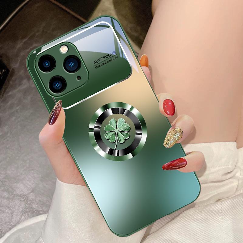 

Gradient Flowers For IPhone 16 Pro Max 15 Pro 14 13 12 Mini 11 XS Max XR 7 8 Plu SE 2022 Tempered Glass Phone Case For iPhone 16 Pro