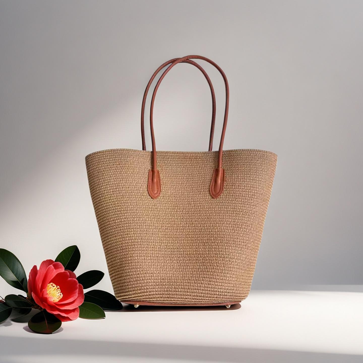 

Сумка Соломенная Женская Сумка-тоут Новая Сумка Большой Вместимости 42*29*13