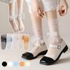 5Pairs Sweet Tulle Shiny Socks Star Moon Mesh Tube Socks Women Fashion Transparent Bow Socks  Lady