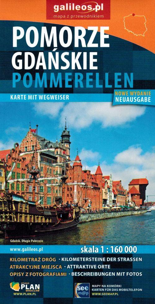 Danziger Pommern / Pommerellen 1:160 000. Auto- und Touristenkarte. Galileos