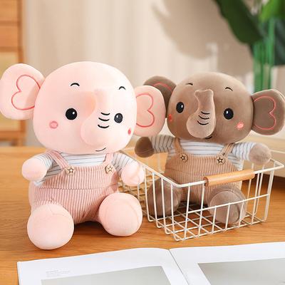 Cartoon Elephant Plush Toy Cute Animal Stuffed Doll Soft Plush Doll Home Decor Grab Machine Doll Throwing Doll For Children Gift