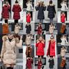 Women Slim Colorful Fur Collar Hooded Coat Jacket Parka Outwear For Ultimate Winter Warmth