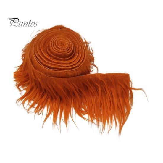 

Полоска искусственного меха 1,5 м, однотонные пушистые тканевые ленты, лоскутное шитье, искусственная шерсть, отделочные полоски для кукол, шляп, костюмов S оранжевый