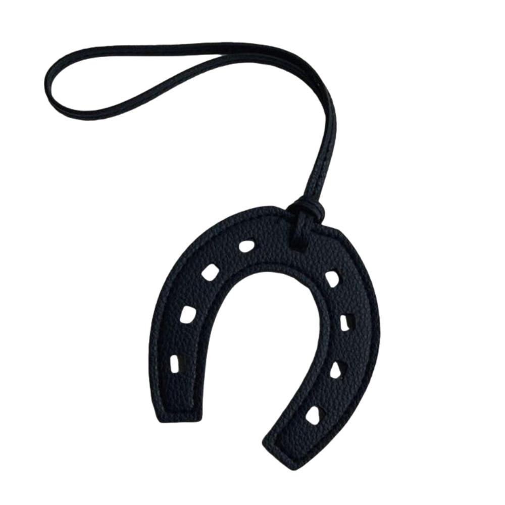 

10 цветов Женский и Девичий ПУ Кожа Подкова Копыто Лошади Брелок Держатель для Сумки Шарм Аксессуары для Сумок Кошелек чёрный