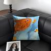 Goldfish Cute Cushion Cover Natural Linen Organic Fabric Double-Sided Printing Sofa Home Decor Gift Pillow Case