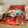 Merry Christmas Themed Festive Holiday Throw Blanket Bedroom Blanket for Livingroom Couch Lunch Break Soft Throw for Friend's Festival Gift