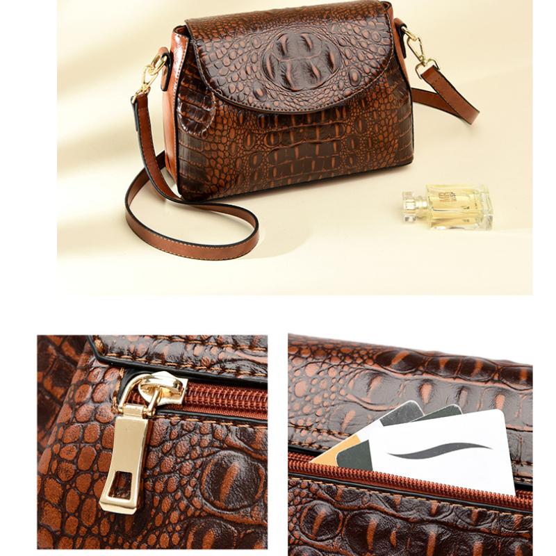 Sac à bandoulière pour femme, nouvelle mode européenne et américaine, motif crocodile, grande capacité, sac à bandoulière pour femme