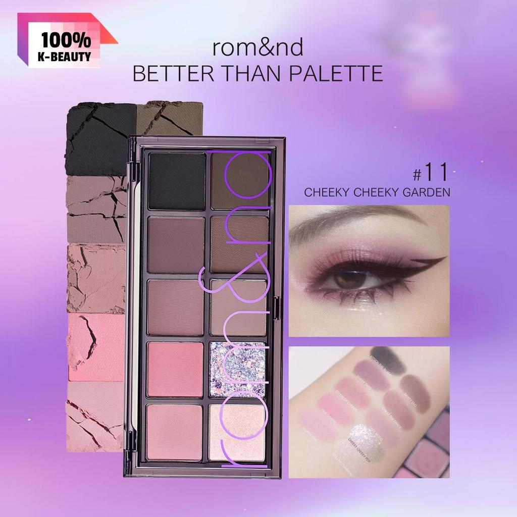 Rom&nd MELHOR QUE AS PALETAS 00-09/11-13, Inspirada no Jardim, Tons Totalmente Harmoniosos, Amigável para Iniciantes, Multiuso, K-Beauty, Maquiagem Coreana