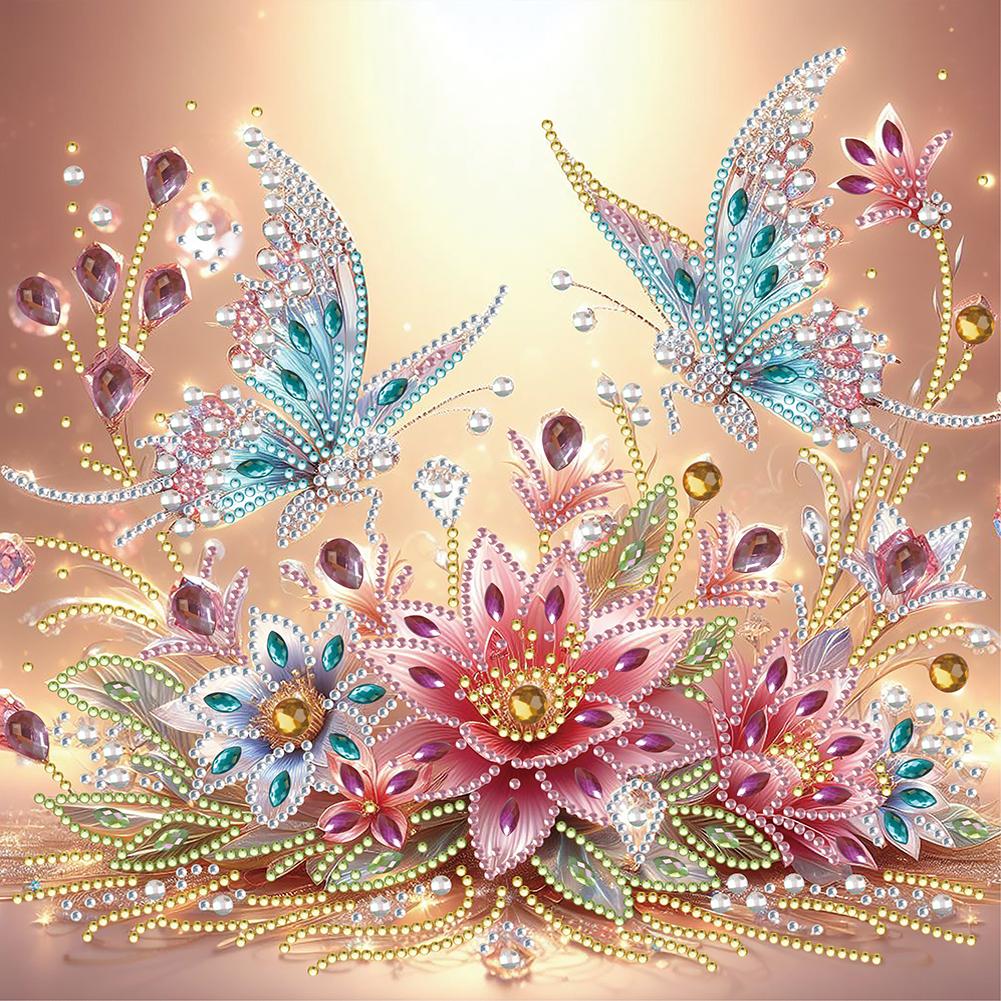 5D DIY Partial Special Shaped Drill Diamond Painting Kit Butterfly Decoration
