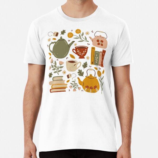 Flowery Books and Tea  S to 5XL Made in the AU/USA T-Shirt