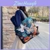 Butterfly Embroidered Canvas Tote Bag With Large Capacity For Daily Use And Mom Gifts