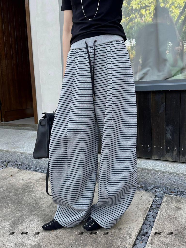 Women's Trendy Spring/Summer 2026 Tapered Casual Loose Fit Pants - Slimming Two-Way Wide Leg Banana Style