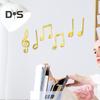 6Pcs Creative Wall Decal Sticker Three-dimensional Fashion Phonogram Sticker Music Classroom Wall Decorations