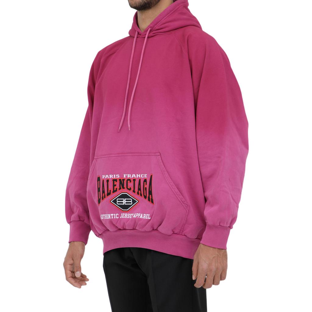 Balenciaga Sweatshirts Men's Rose Red Hooded Moderate Other 697879TMVB10556