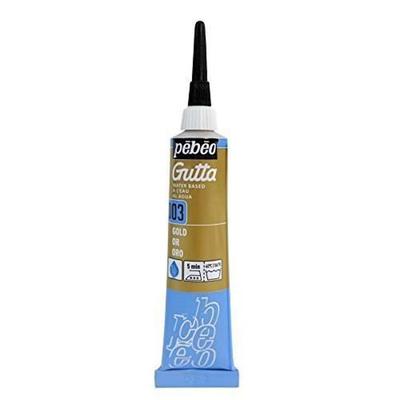 Pintura sobre seda - PEBEO - Setasilk - Gutta Aquoso - Tubo 20ml - Cor Ouro