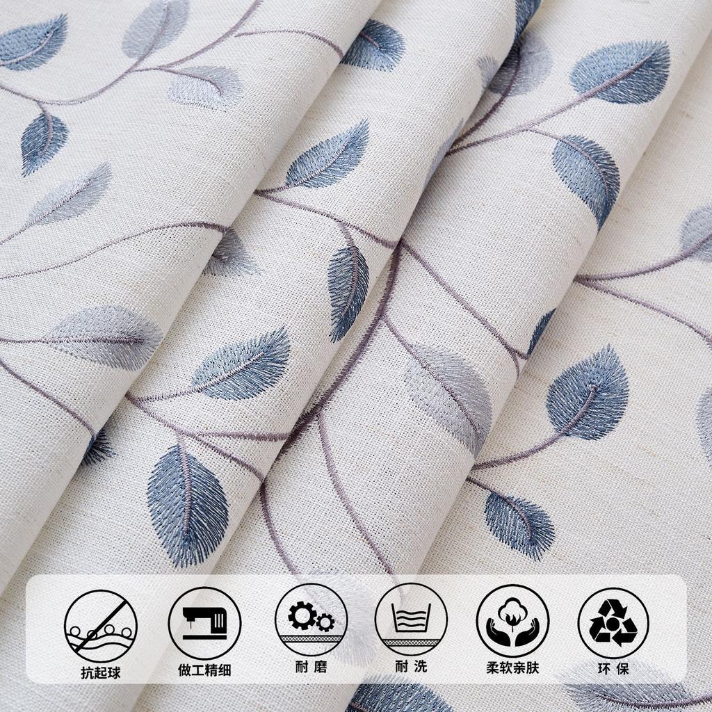 Oval Cotton And Linen Embroidered Fabric, High-Grade Tablecloth, Waterproof And Oil-Proof, Advanced Sense, Anti-Scalding And Wear-Resistant Coffee