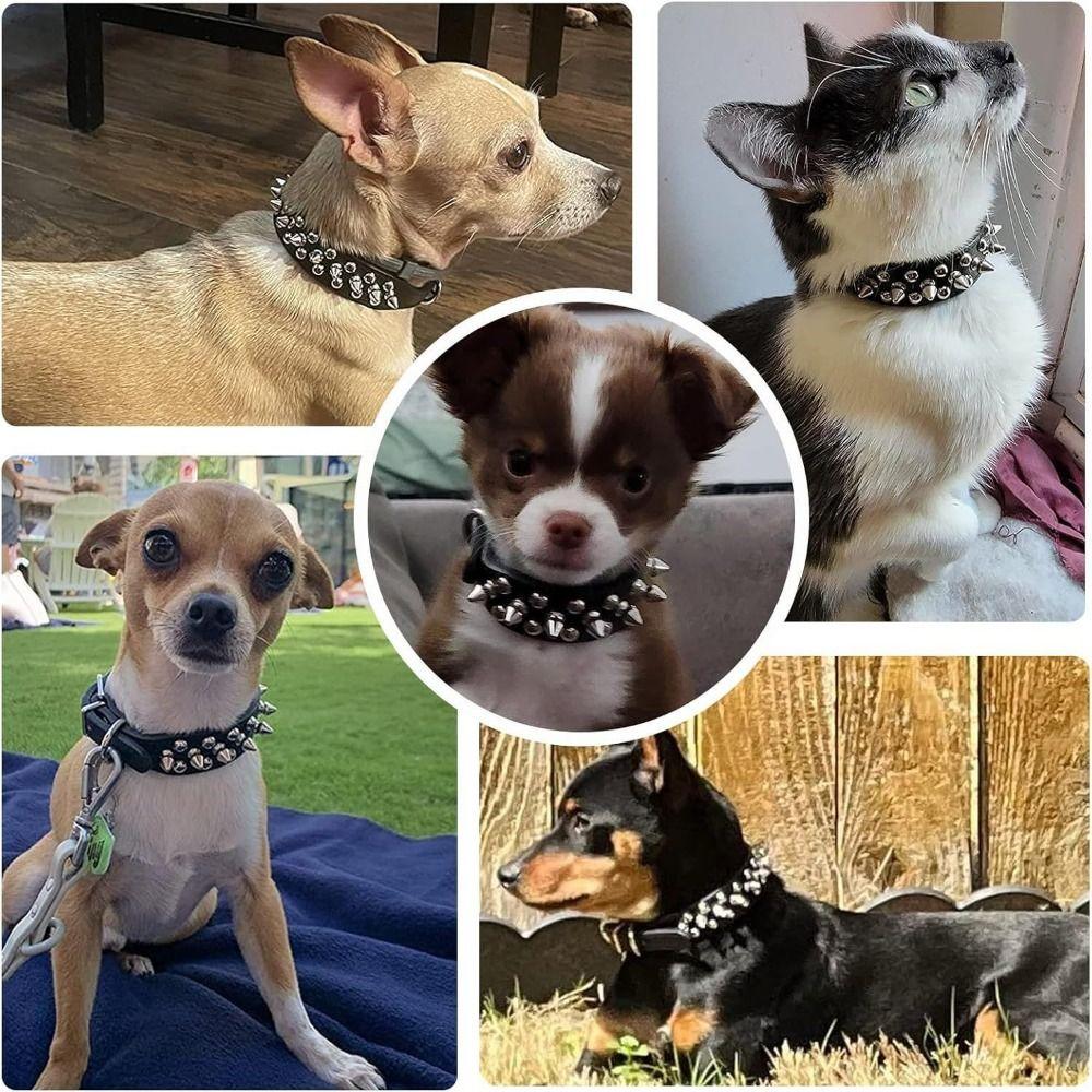 Anti-Bite Spiked Pet Dog Collar Padded Design Studded Pet Collar For Bulldog Pug Puppy