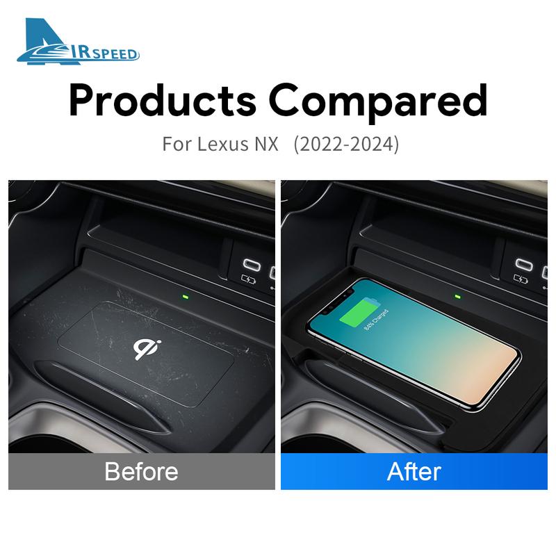 15W Car Wireless Charger For Lexus NX 250 350 350H 450H   2024 2025 Mobile Phone Fast Charging Holder LHD  Accessories
