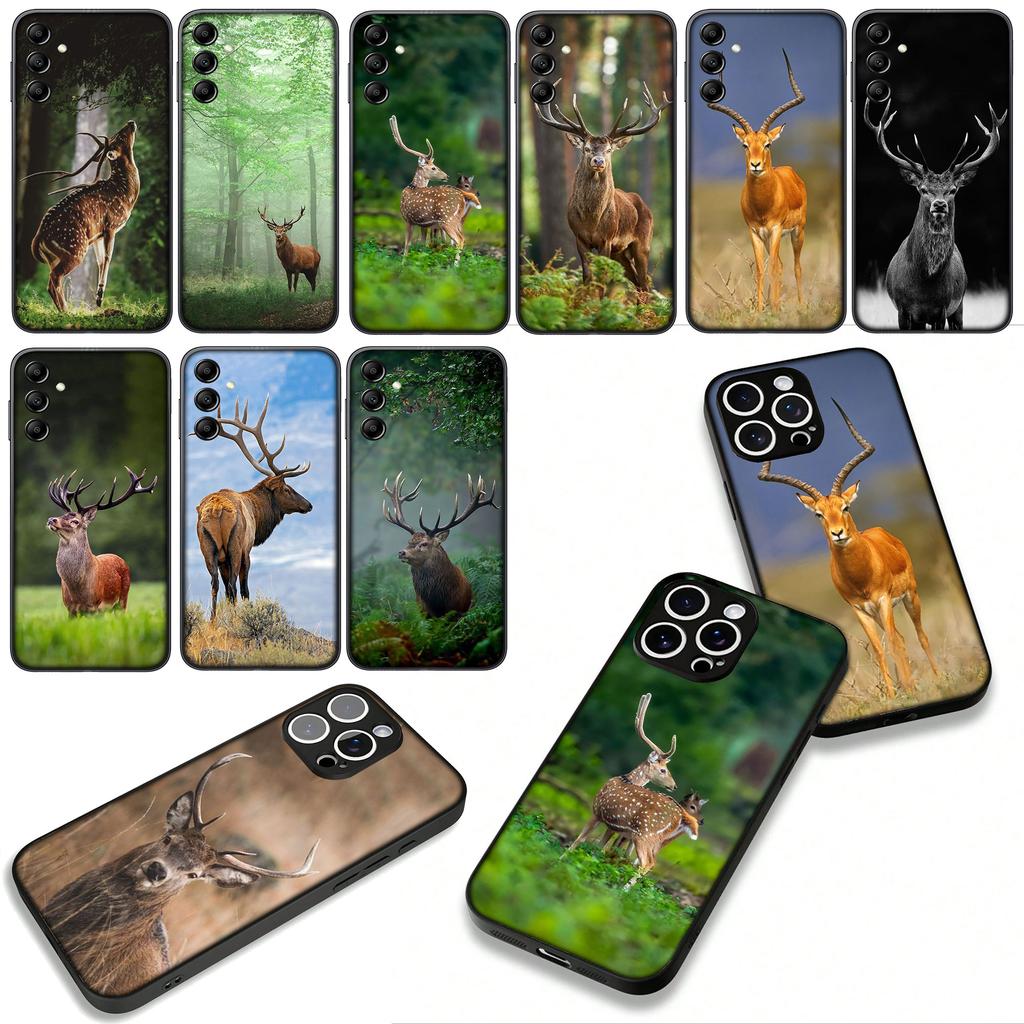 Deer Hunting Buck Cover for Samsung Galaxy A25 A37 A57 A12 A14 A31 A41 A50 A51 A70 A71 A72 A21S A04 M15 Note 20 9 8 10 Case