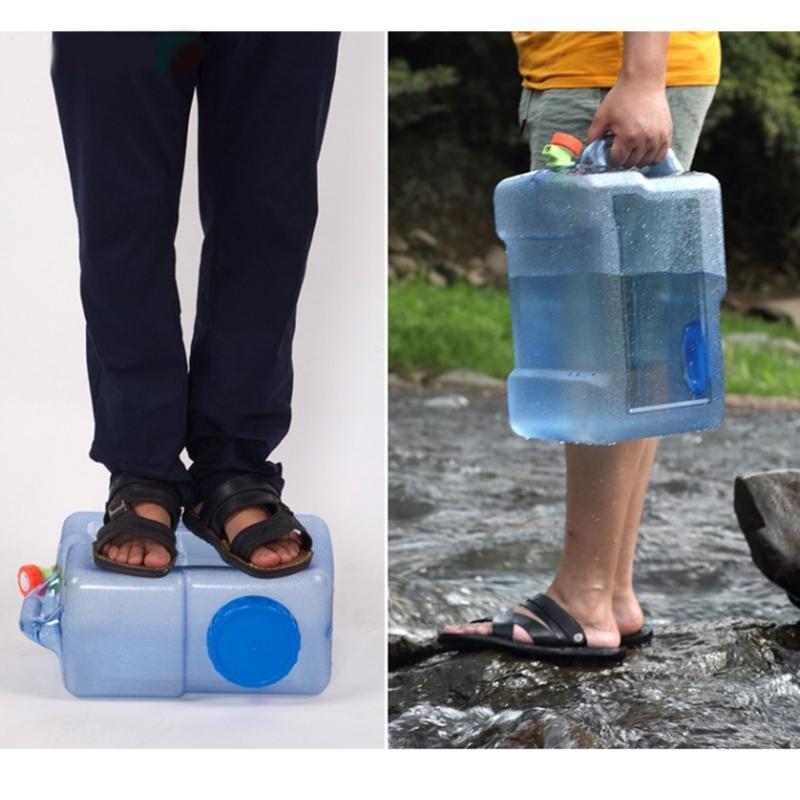 5/8/10/12/15L Clear Plastic Water Container Tanks with Tap Outdoor Water Bucket Camping Water Carrier Portable Bucket