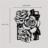 1pc Large Metal Rose Wall Art Elegant Plants & Floral Design Decorative Flowers Stylish Metal Wall Signs for Beautiful Decor
