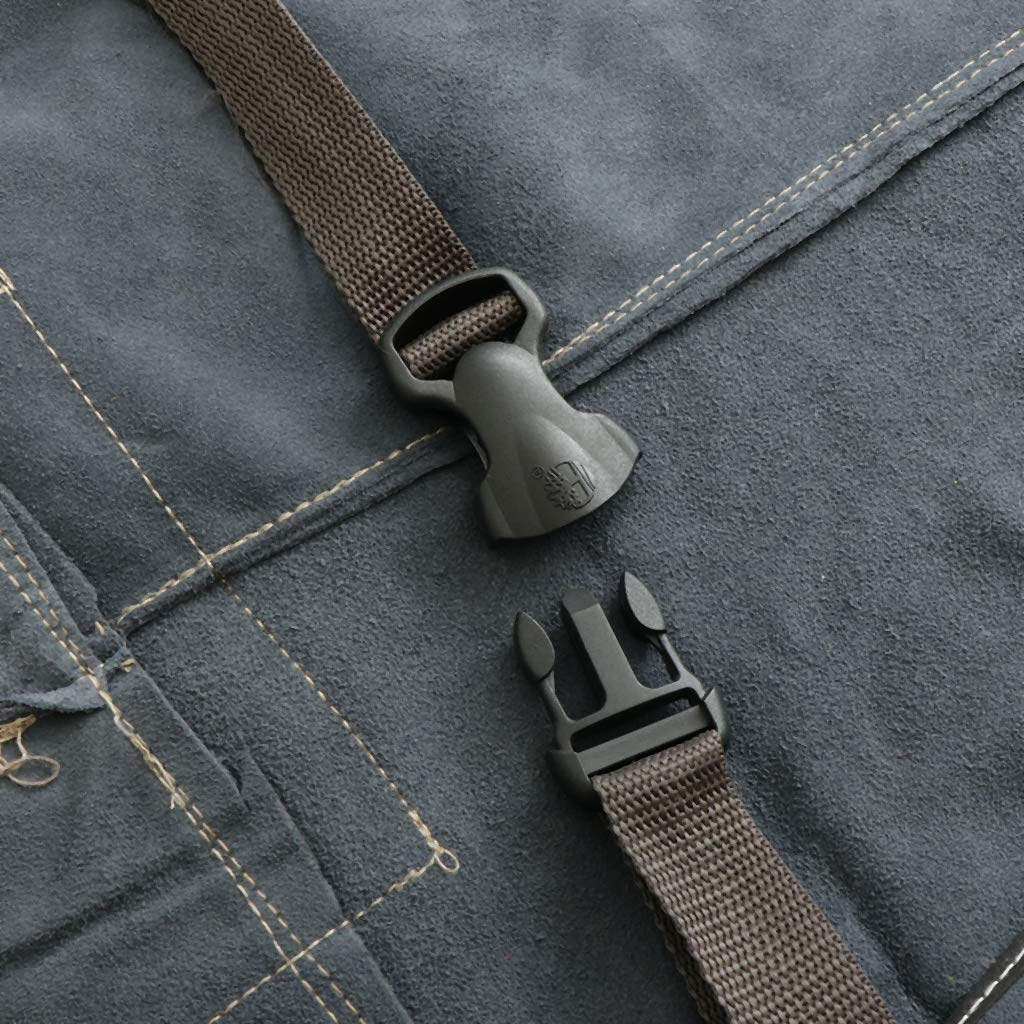 yotijar Welding Apron, Welding Suit, Work Clothes, Artificial Cowhide Leather Protection - Dark Blue 90x60cm