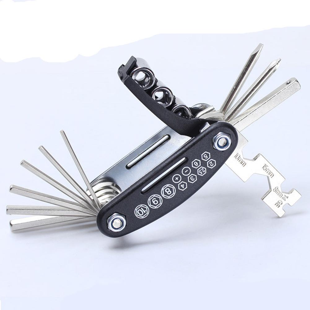 16 in 1 Bike Bicycle Multi Repair Tool Kit Bike Bicycle Tools Repairing Set Bike Repair Tool Kit black #1