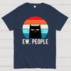 Ew People Funny Cat Cotton Summer Casual Cool Loose T-Shirt
