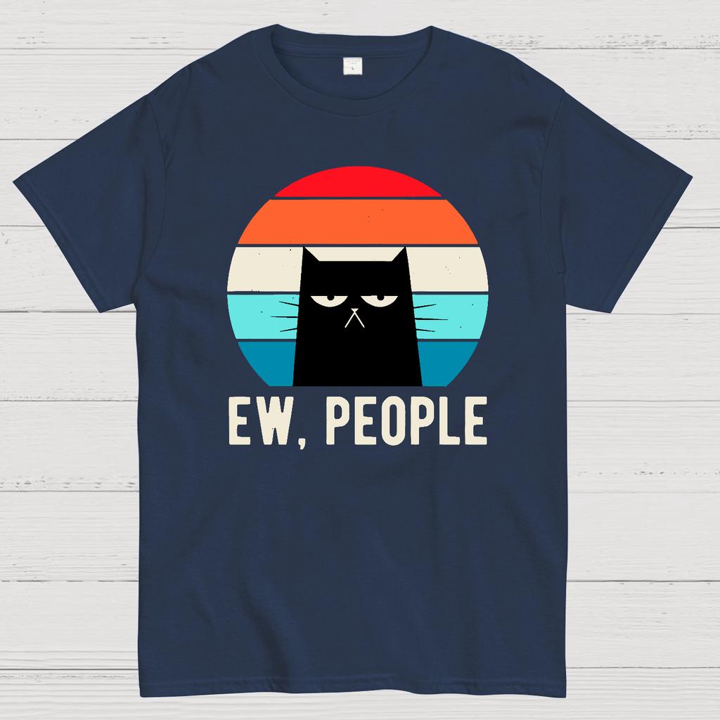 Ew People Funny Cat Cotton Summer Casual Cool Loose T-Shirt