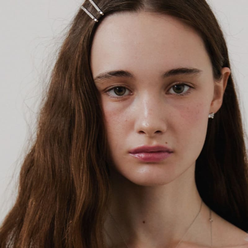 LIEBE MICH MONSTER [2ER SET] Minimalistische Kubische Haarnadel (L244MHA020)